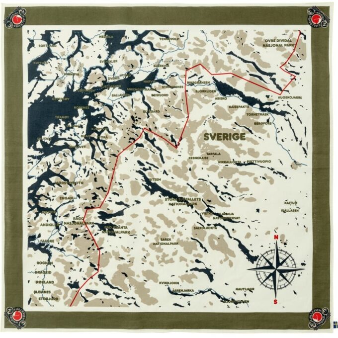 Sciarpa con mappa classica svedese Sciarpa con mappa classica svedese